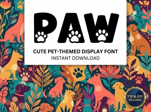 PAW Font: Infuse Designs with Playful, Pet-Themed Personality