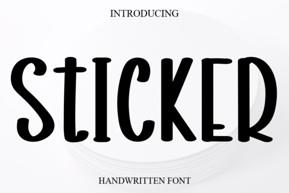 Sticker: A Sweet, Cursive Font for Joyful Design