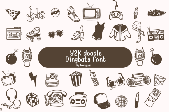 Y2k Doodle: A Playful Typeface for Modern Creative Projects